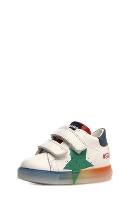 Naturino Kids' Falcotto Sneaker in White-Azure-Green