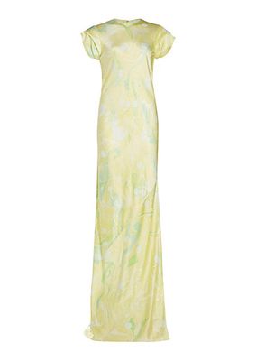 Nausheen Abstract Silk Slip Gown