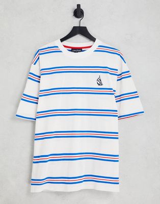 Nautica Archive Ashford oversized stripe T-shirt in white