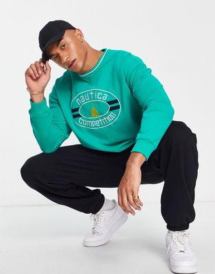 Nautica Competition Archive bramma oversized sweatshirt in green