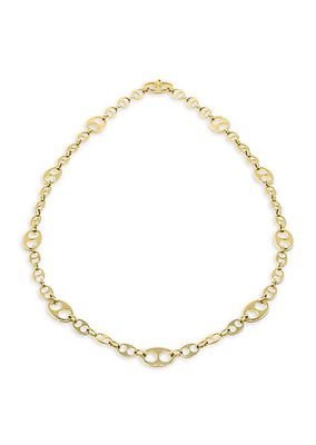 Nautical 18K Yellow Gold Medium Link Chain Necklace