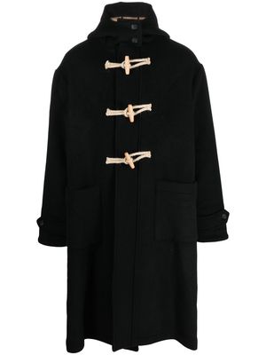 NAVIGLIO MILANO toggle-fastening duffle coat - Black