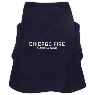 Navy Chicago Fire Pet T-Shirt