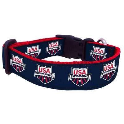 Navy USA Swimming Dog Collar
