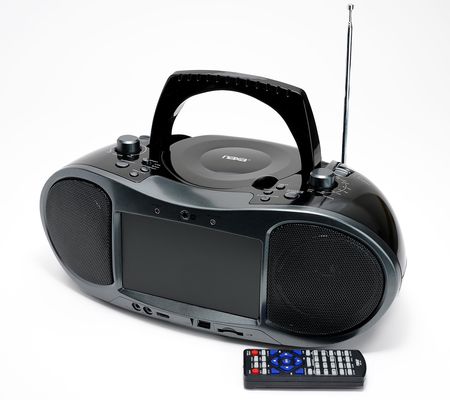 Naxa 7" TV Streaming and Bluetooth Boombox with DVD, CD & Radio