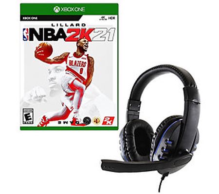 NBA 2K21 Game for Xbox with Universal Headset