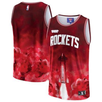 NBA X KIDSUPER Unisex NBA & KidSuper Studios by Fanatics Red Houston Rockets Hometown Jersey