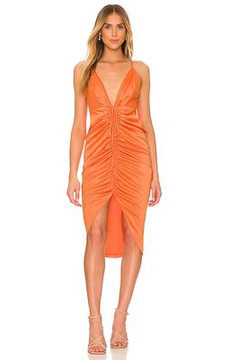 NBD Annalisa Midi Dress in Orange