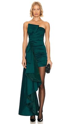 NBD Jasmeet Mini Dress in Dark Green