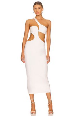 NBD Kara Midi Dress in White