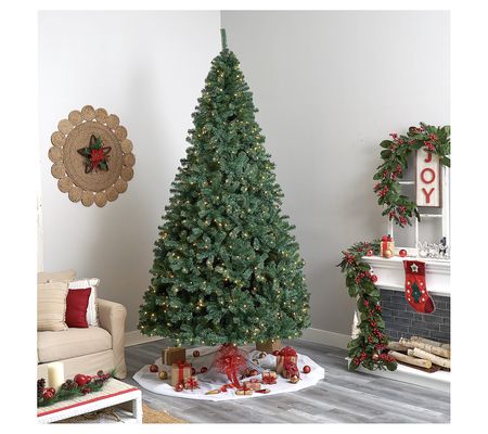 Nearly Natural 10' Northern Tip Faux Christmas ree w/ Lights
