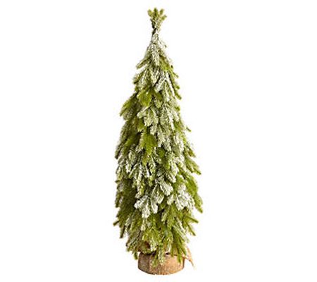Nearly Natural 35" Snow Flocked Down Swept Chri stmas Tree