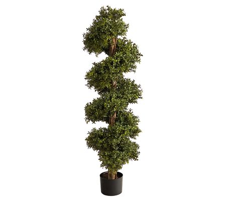 Nearly Natural 46" Boxwood Spiral Topiary Artif icial Tree