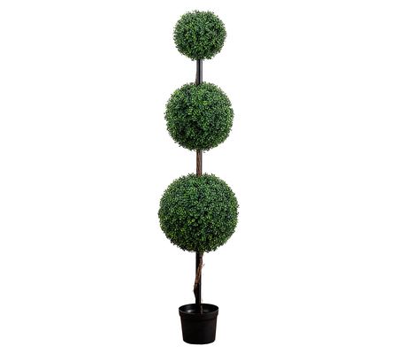 Nearly Natural 6' Triple Ball Boxwood with 1312 Lvs Potted