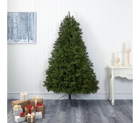 Nearly Natural 7' Cambridge Flat Back Faux Chri tmas Tree
