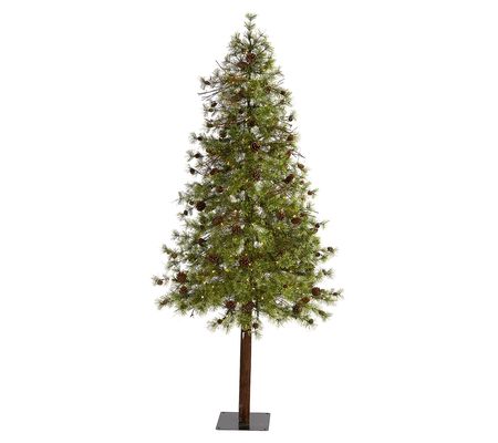 Nearly Natural 7' Tree w/200 Clear multifunctio LED Lights