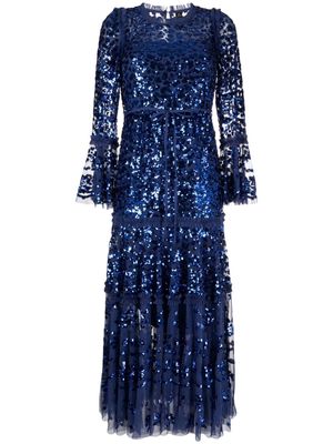 Needle & Thread Annie sequin-embellished gown - Blue