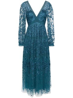 Needle & Thread Celestia Ribbon tiered gown - Blue