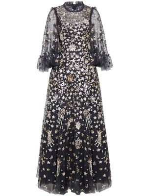 Needle & Thread Constellation sequin-embellished gown - Black