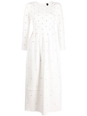 Needle & Thread crystal-embellished knit gown - CREAM