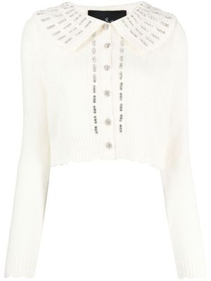 Needle & Thread embellished short cardigan - White
