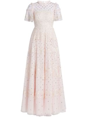 Needle & Thread embroidered full-skirt dress - Pink