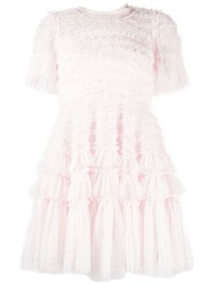 Needle & Thread embroidered shift dress - Pink