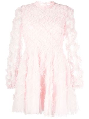 Needle & Thread Evelyn long-sleeve tulle minidress - Pink