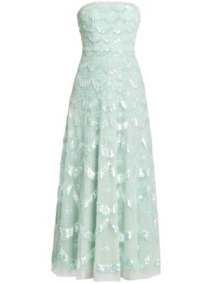 Needle & Thread Fifi sequin-embellished gown - Blue