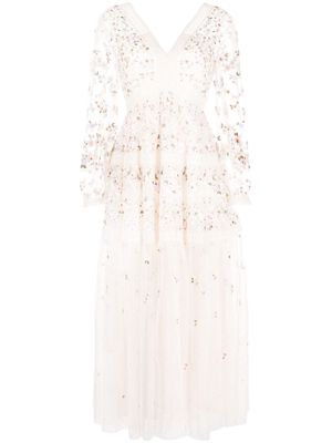Needle & Thread Garland Ribbon embroidered gown - Pink