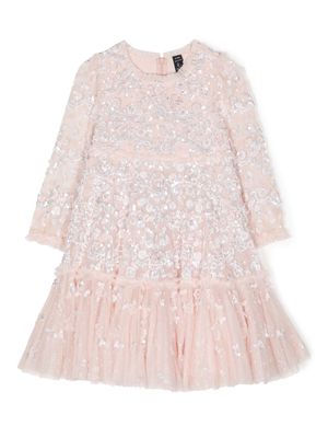 NEEDLE & THREAD KIDS Alina sequin-embelished dress - Pink