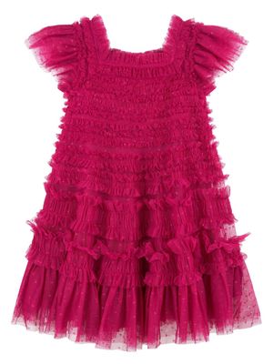 NEEDLE & THREAD KIDS Lisette ruffled flared dress - Pink