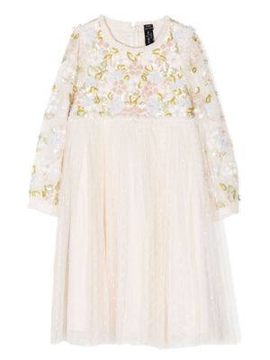NEEDLE & THREAD KIDS sequin-embellished tulle dress - White