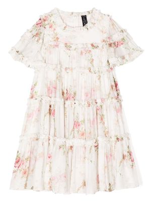 NEEDLE & THREAD KIDS Trailing Blooms floral-print dress - White