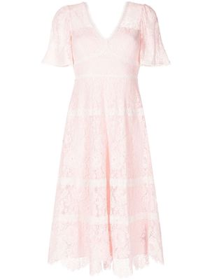 Needle & Thread lace empire line midi dress - Pink