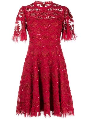 Needle & Thread Lily Bloom mini-dress - Red