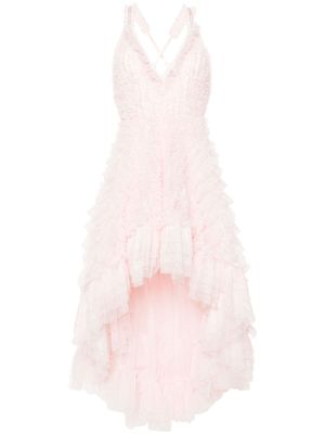 Needle & Thread Mia Cami ruffled high-low gown - Pink