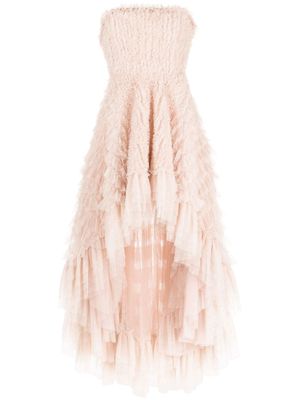 Needle & Thread Mia strapless high-low gown - Pink