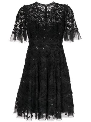 Needle & Thread sequin-embellished dress - Black