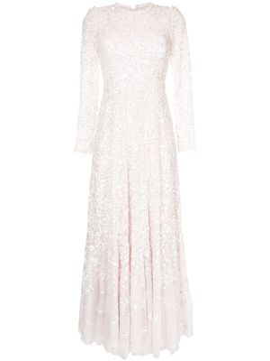 Needle & Thread sequin-embroidered gown - Pink