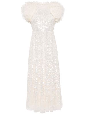 Needle & Thread Sequin Rose Gloss gown - Neutrals