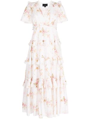 Needle & Thread Trailing Blooms floral-print cotton gown - White
