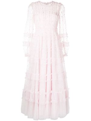 Needle & Thread Violet Shimmer sequin-embellished gown - Pink