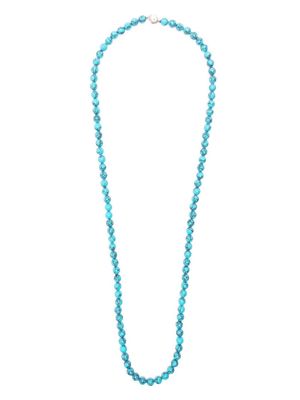 Needles beaded stone necklace - Blue