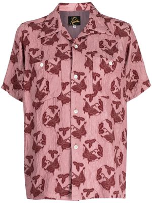 Needles butterfly-print shirt - Red