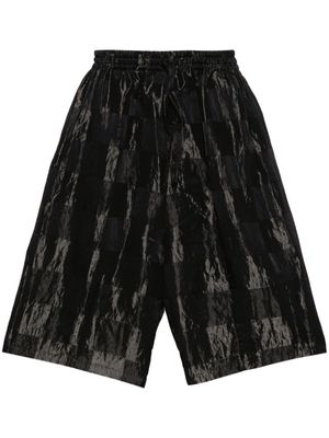 Needles check-pattern shorts - Black