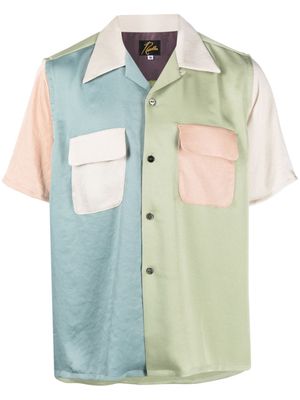 Needles colour-block short-sleeve shirt - Green