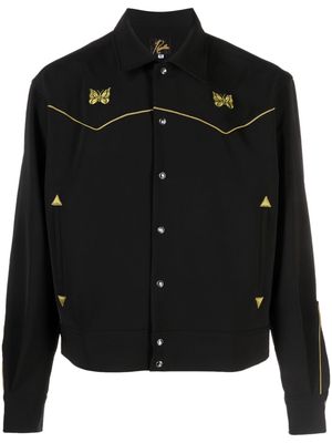 Needles Cowboy butterfly-embroidered jacket - Black