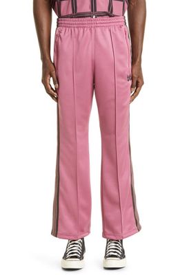 Needles Embroidered Logo Bootcut Track Pants in B-Smoke Pink