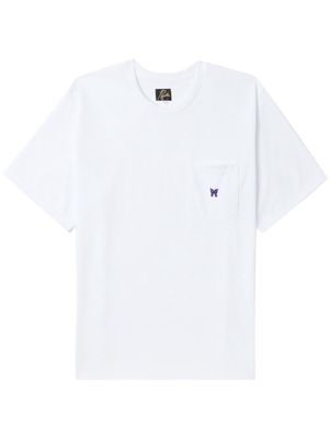 Needles embroidered-logo short-sleeve T-shirt - White